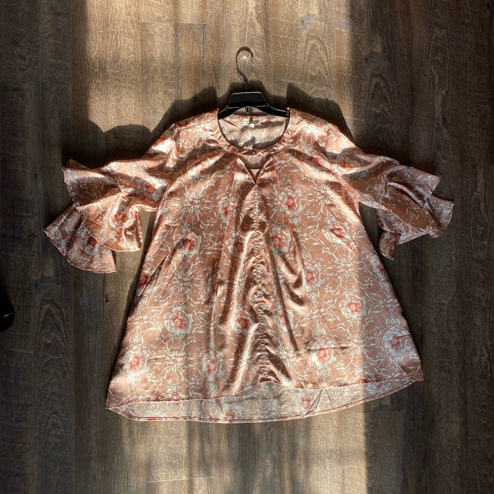 🎉NEW YEAR SALE🎉 Pink Floral Tunic Dress